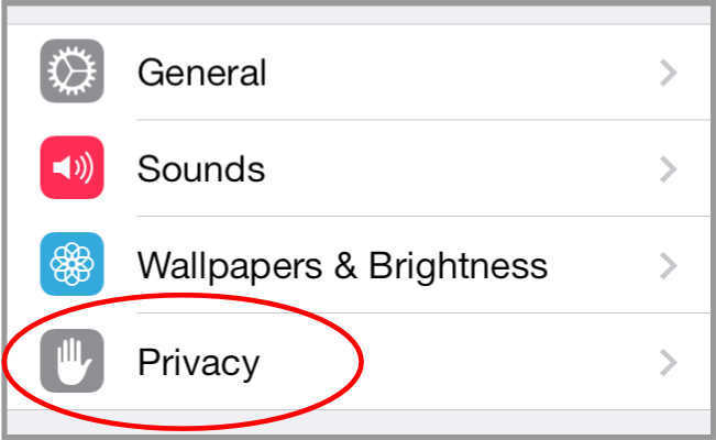 [menu privacy]