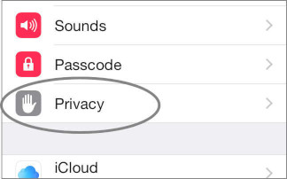 [menu privacy]